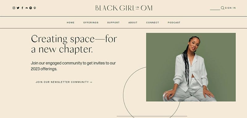 6. Black Girl In Om - Best Award-Winning Websites For Design Inspiration Example