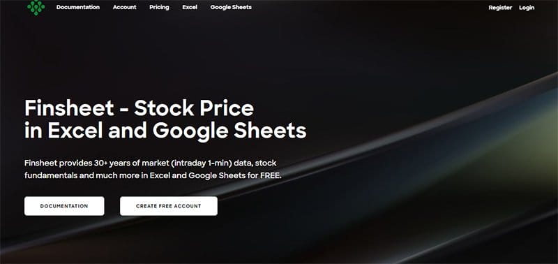 6. Finsheet - Great Investment Website Example