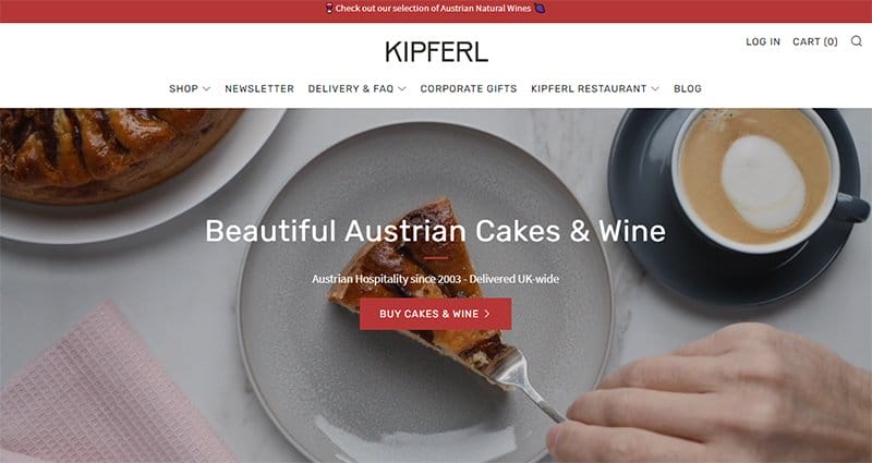6. Kipferl - Best Red Website Design Examples