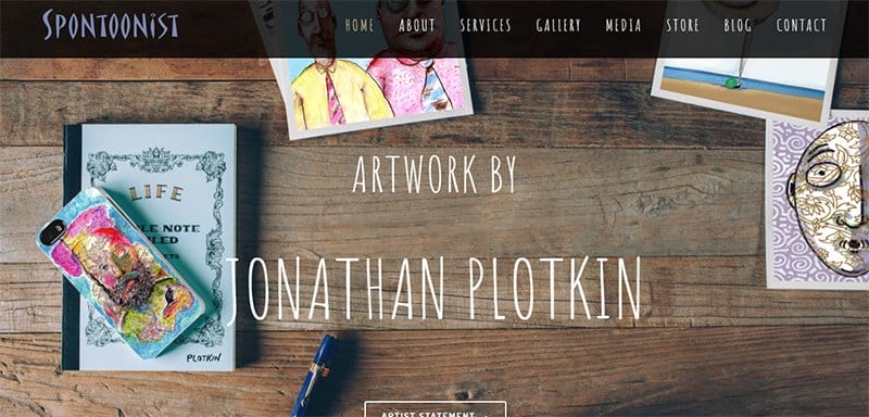 6. Spontoonist - Examples Of Cartoonist Websites & Portfolios