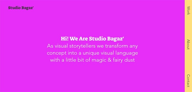 6. Studio Bagaz - Best Wix Portfolio Examples