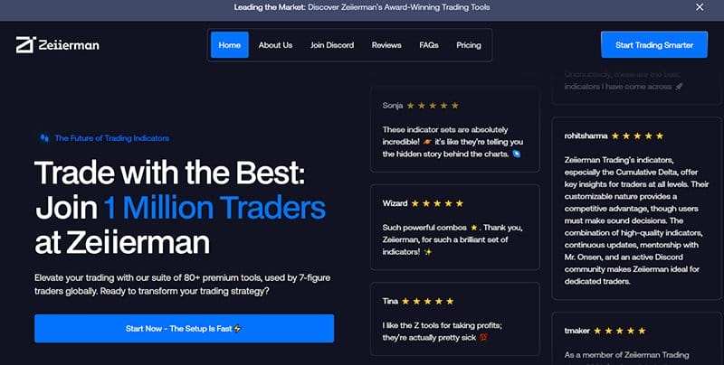 6. Zeiierman Trading - Amazing Stock Broker Website Design Examples