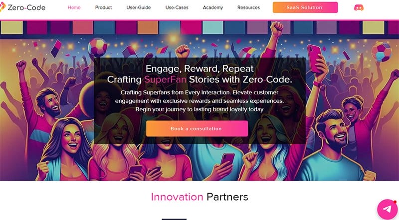 6. Zero-Code - Best Crypto Website Designs For Your Inspiration