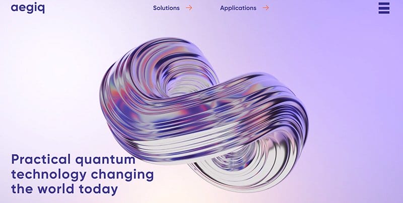 7. Aegiq - Best Abstract Website Design Examples