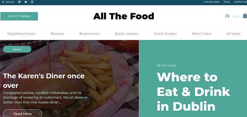 7. All The Food - Best Linear Website Examples For Design Inspiration