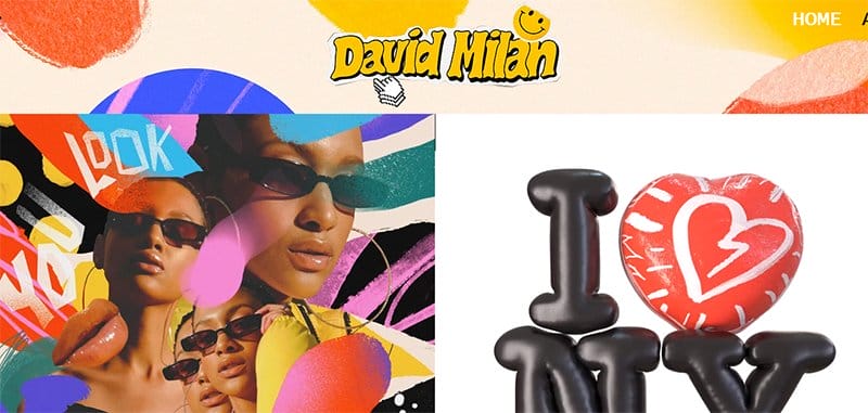 7. David Milan - Best Wix Portfolio Examples