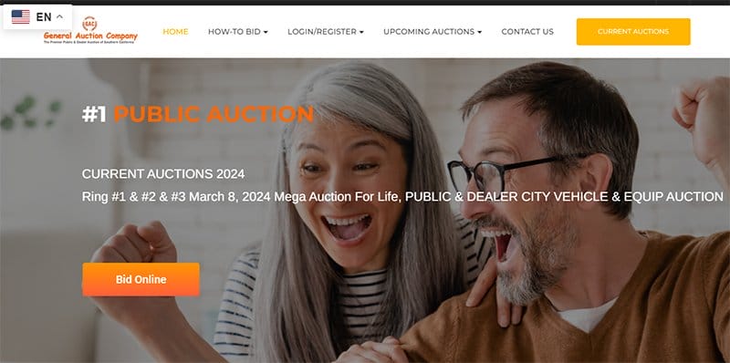 7. General Auction - Great Auction Websites Example