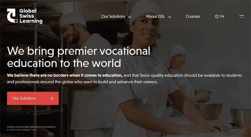 7. Global Swiss Learning - Best Training Websites Example