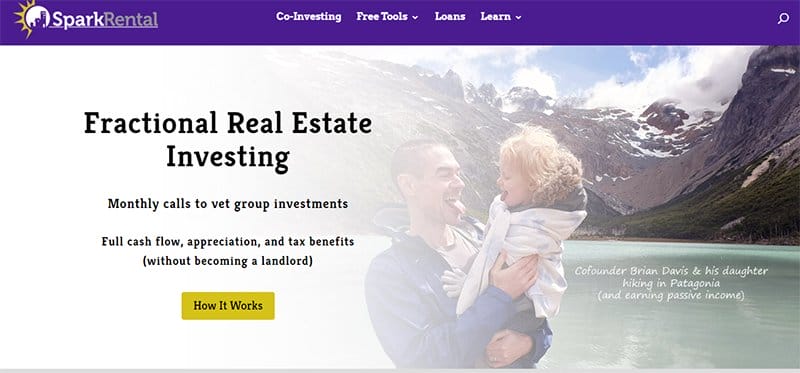 7. SparkRental - Great Investment Website Example