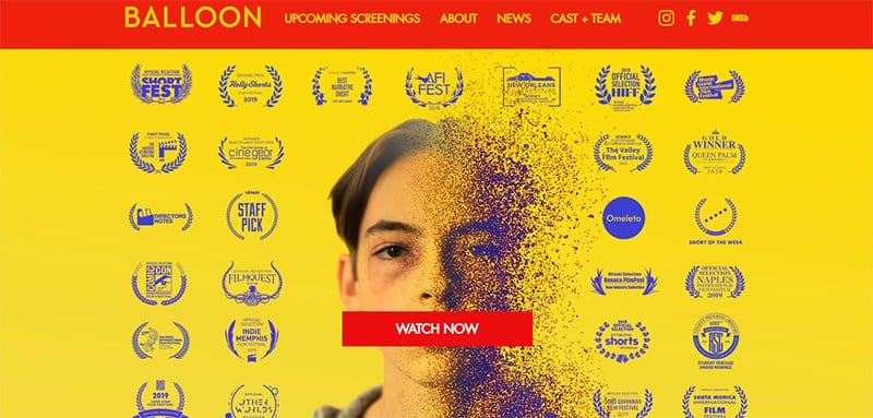 8. BALLOON - Best Examples of Mobile Website Design