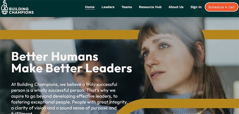 8. Building Champions - Best Training Websites Example