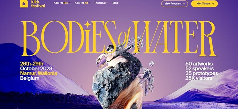 8. Kikk Festival - Best Abstract Website Design Examples