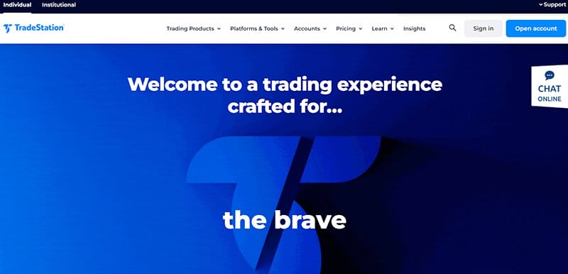 8. TradeStation - Amazing Stock Broker Website Design Examples