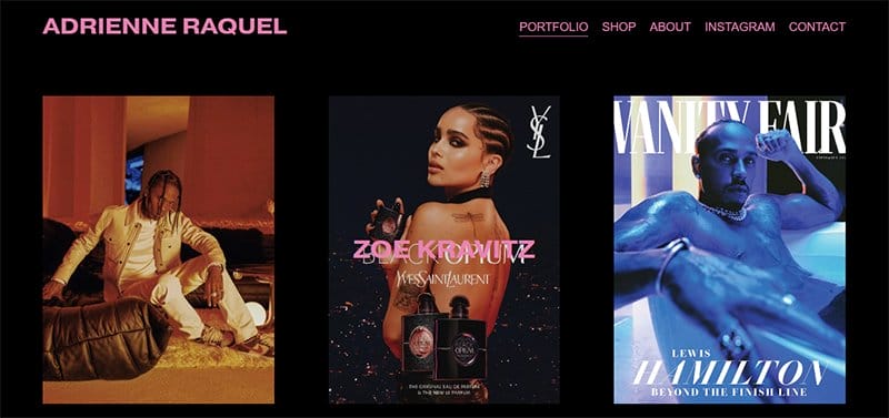 9. Adrienne Raquel - Best Linear Website Examples For Design Inspiration