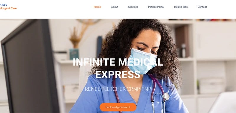 1. Infinite Medical Express - Best Hospital Website Designs That Will Inspire Yours