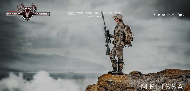 1. Winchester Deadly Passion - Great Examples of Inspirational Hunting Website Example