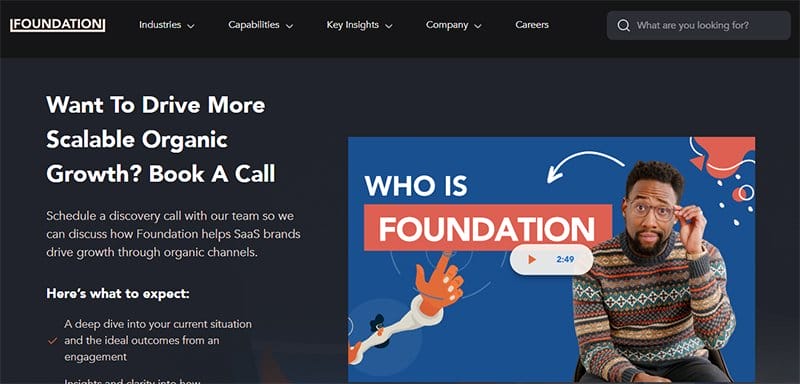 10. Foundation Marketing - Contact Us Page Example
