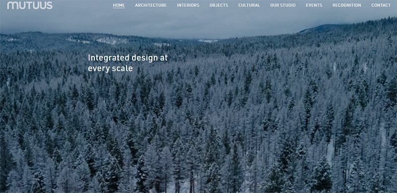 10. Mutuus Studio - Interior Design Portfolio Website Example