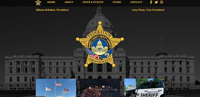 10. Ramsey County Deputies' Federation - Best Police Website Design Example