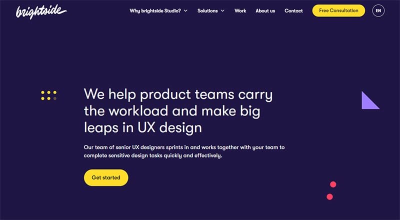 11. Brightside Studio - Amazing Flat Design Websites