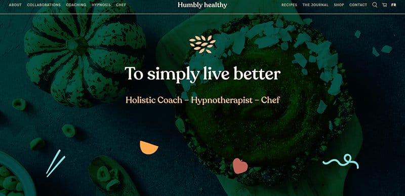 11. Humbly healthy - Graphic Design Trends Example