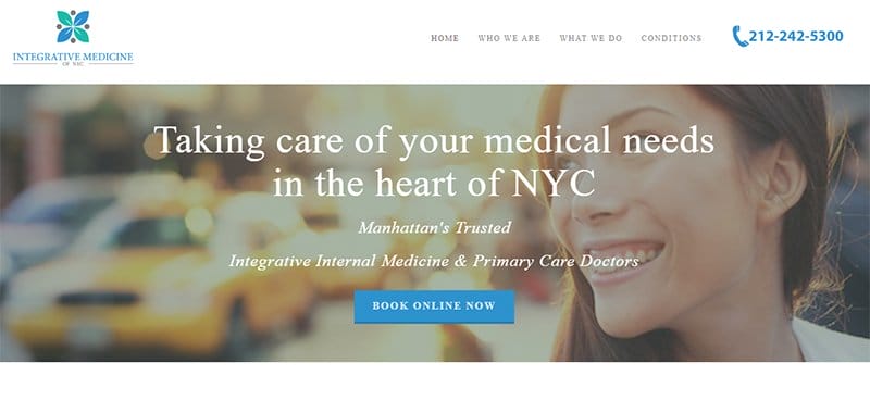 12. Integrative Medicine of NYC - Best Hospital Website Designs That Will Inspire Yours