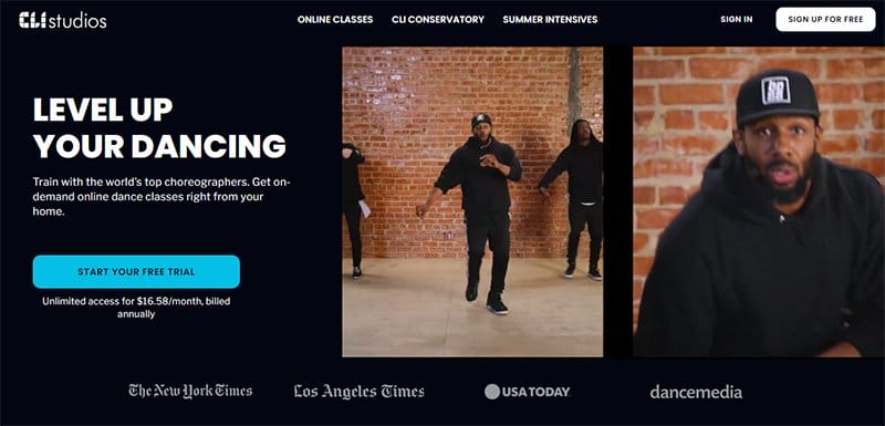 13. CLI Studios - Best Dance Studio Web Design Idea