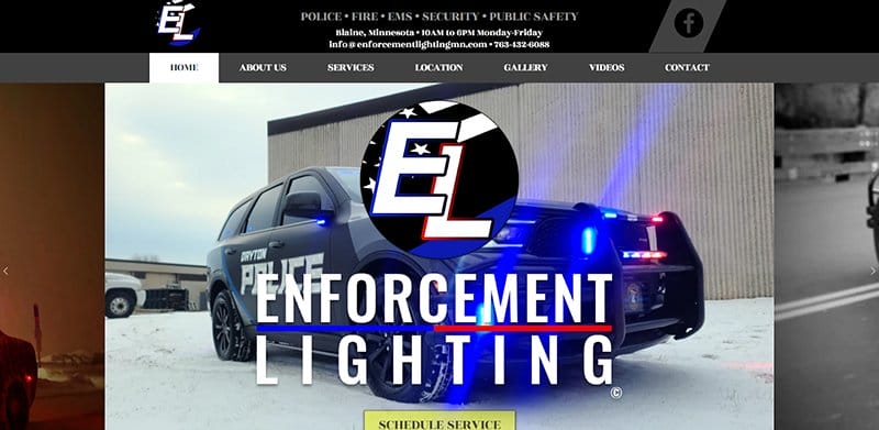 13. Enforcement Lightning - Best Police Website Design Example