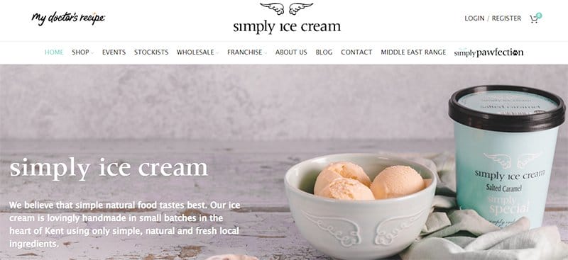 13. Simply Ice Cream- Best Looking Ice Cream Websites to Check Out