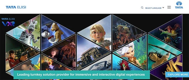 13. Tata Elxsi - Artificial Intelligence Companies in India Example