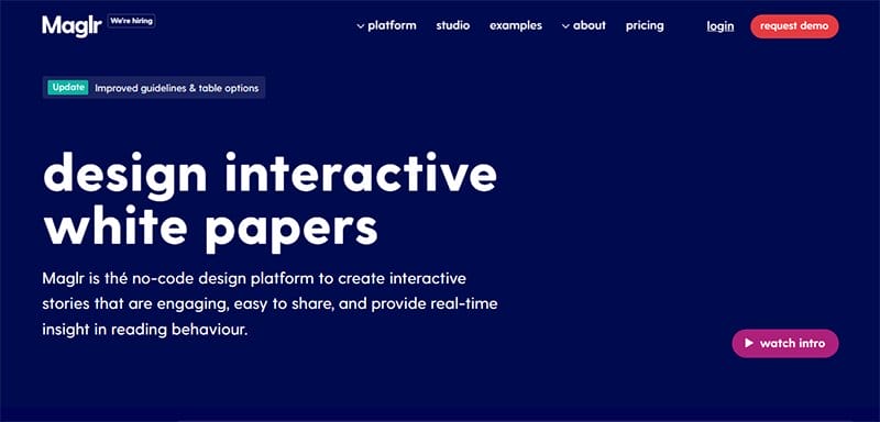 14. Maglr - Best Publisher Websites Example