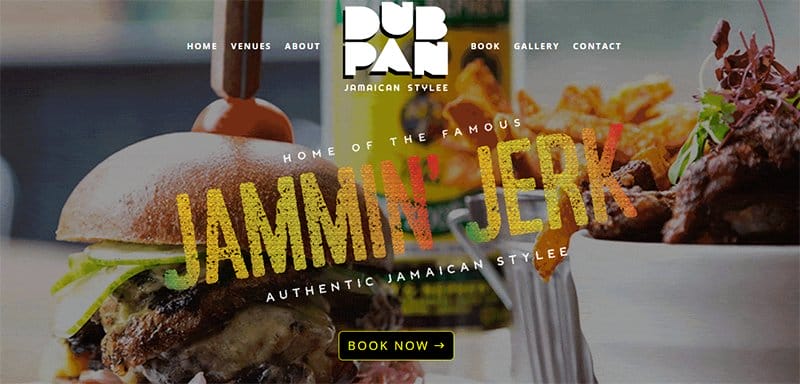 15. Dub Pan Jamaican Stylee - Best Franchise Website Designs
