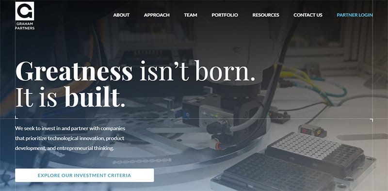 15. Graham Partners - Outstanding Examples of Private Equity Website Example