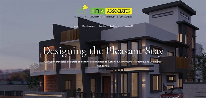 15. Hitha Associates - Best Architecture Portfolio Websites