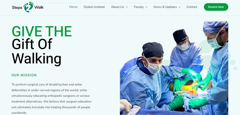 15. Steps2Walk - Best Hospital Website Designs That Will Inspire Yours