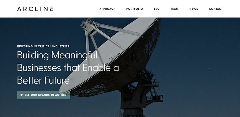 16. Arcline - Outstanding Examples of Private Equity Website Example