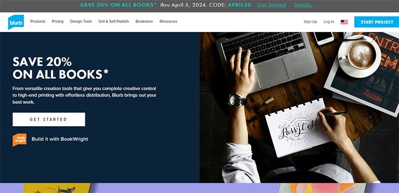 16. Blurb - Best Publisher Websites Example