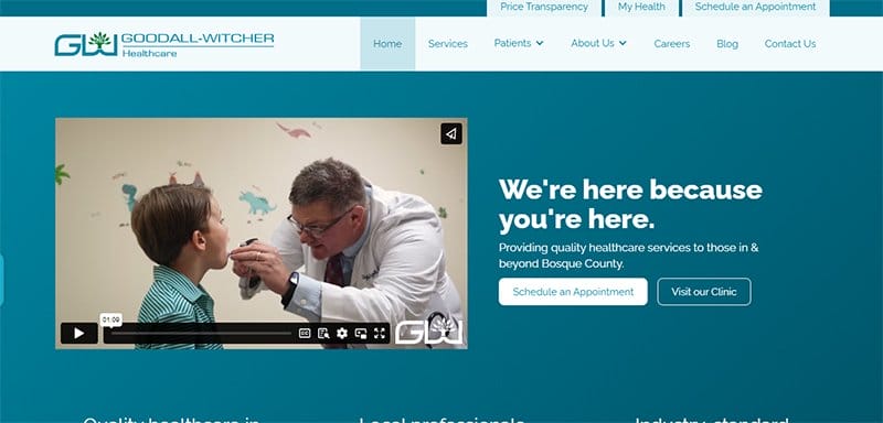 16. Goodall-Witcher Healthcare - Best Hospital Website Designs That Will Inspire Yours