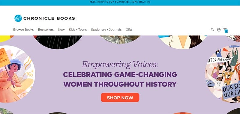 17. Chronicles Books - Best Publisher Websites Example