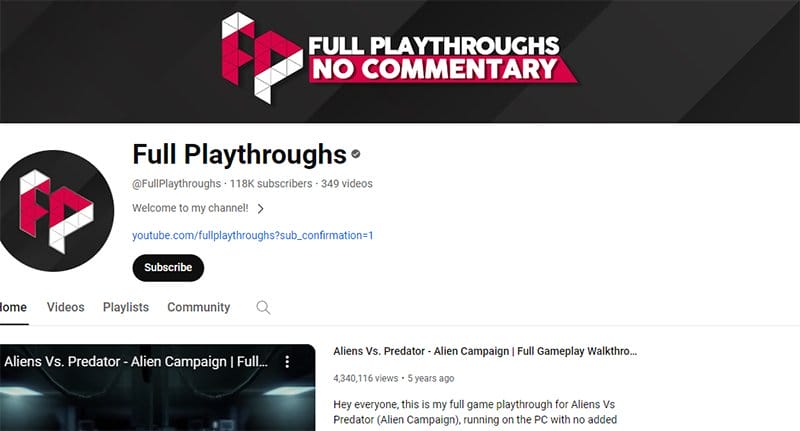 17. Gaming Channel - Full Playthroughs - YouTube Channel Idea Example