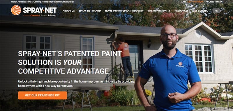 19. Spray-Net - Best Franchise Website Designs