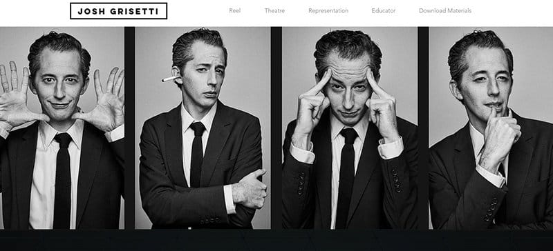 2. Josh Grisetti - Best Celebrity Website Example