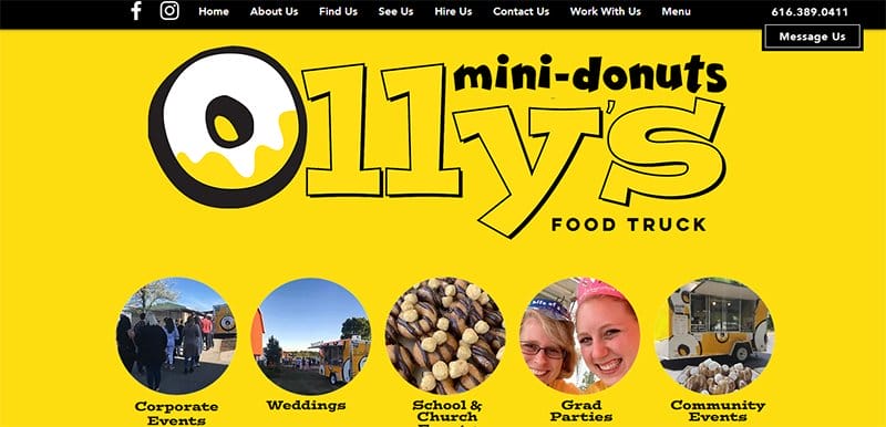2. Olly’s Donuts - Best Franchise Website Designs