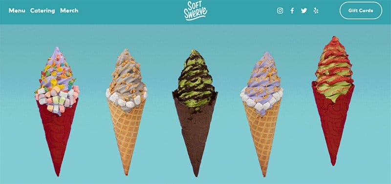 2. Soft Swerve - Best Looking Ice Cream Websites to Check Out