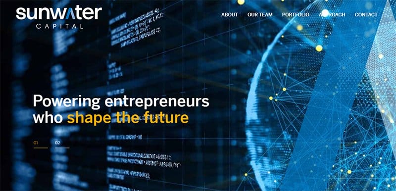 2. Sunwater Capital - Outstanding Examples of Private Equity Website Example