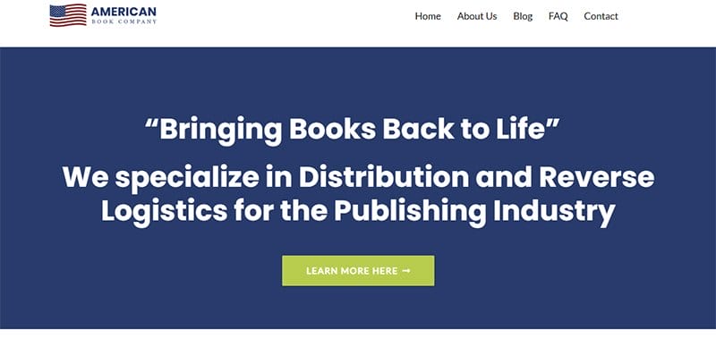 20. American Book Company - Beautiful Book Website Design Example