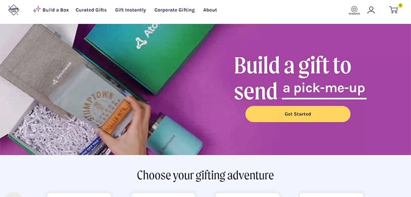 20. Happy Box Store - Above-the-Fold Content Examples to Inspire