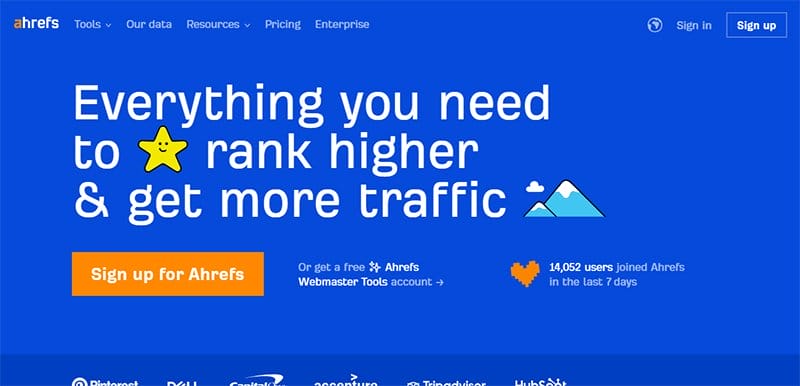 21. Ahrefs - Above-the-Fold Content Examples to Inspire