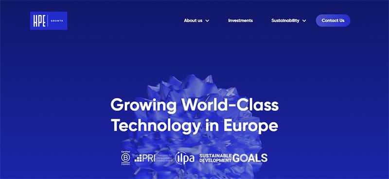 21. HPE Growth - Outstanding Examples of Private Equity Website Example