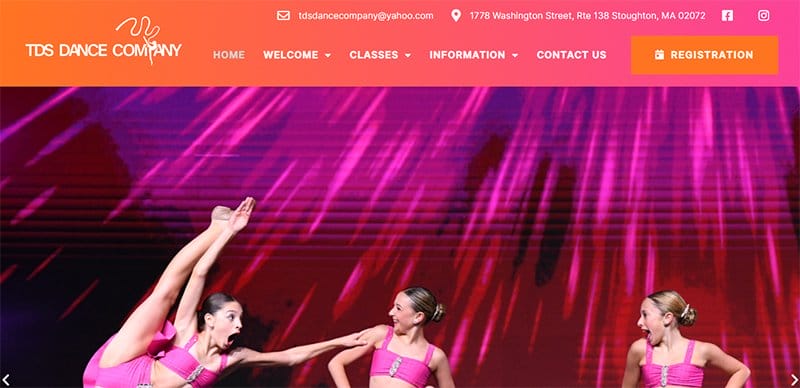 21. TDS Dance Company - Best Dance Studio Web Design Idea
